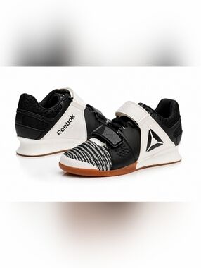 Reebok Legacy Lifter Weightlifting Shoes Black White Gum Sole Women’s Size 8